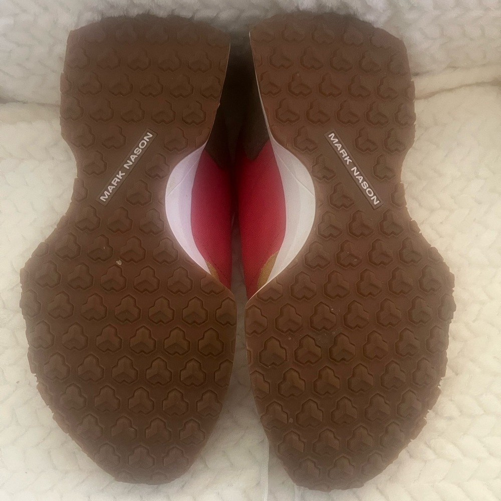 Vibrant Red and Gold Women's Athletic Shoes - Picture 10 of 13